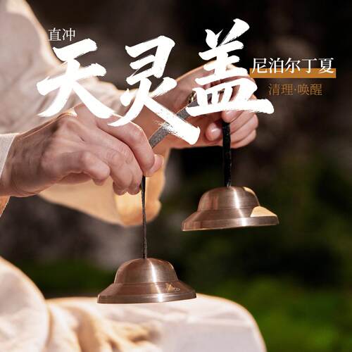 尼泊尔手工丁夏响铜碰铃打击乐器撞铃冷门民族传统乐器便携式铃钹