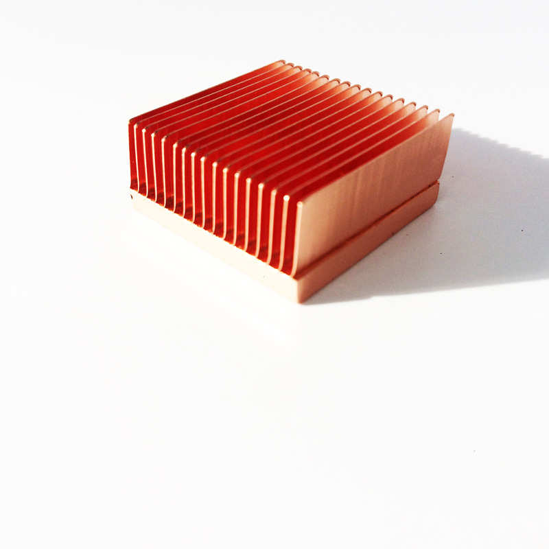 制造厂直供紫铜散热片 40*40*11mm 纯铜散热片