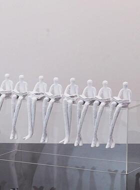 现代简约亚克力人摆件样板房售楼处书房飘窗客厅几何软装饰品