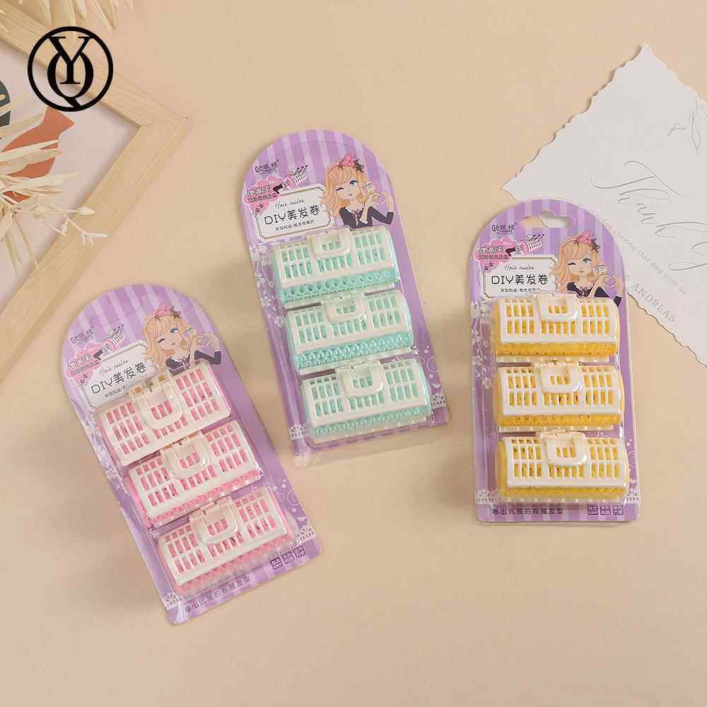 八字空气刘海卷发筒固定子母发卷卷发夹子塑料卷发器工具厂家直销