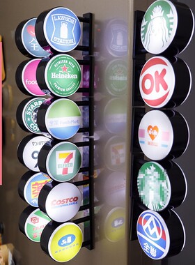 【可改图案】冰箱贴电子招牌灯七天全家便利店磁铁发光灯箱小夜灯