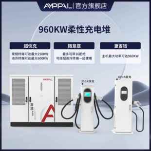 960kW性直流充电冷堆一拖16枪建商站用600A液充电724桩200 1柔000