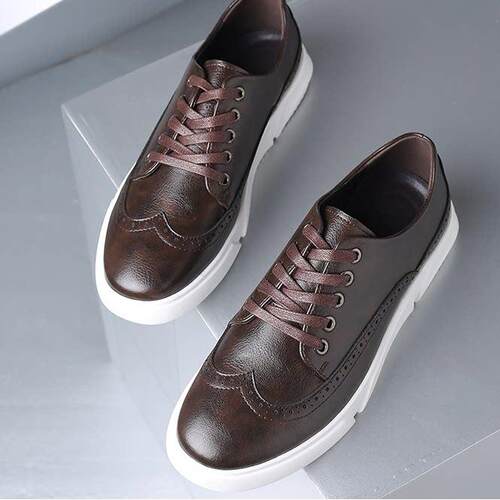 Plus size men leisure leather shoes sneakers大码男板鞋 46 48