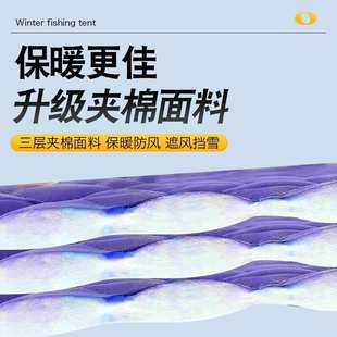 全自动速开帐篷免搭建露营冬季钓鱼棉帐篷冰钓屋保暖防寒加厚帐篷