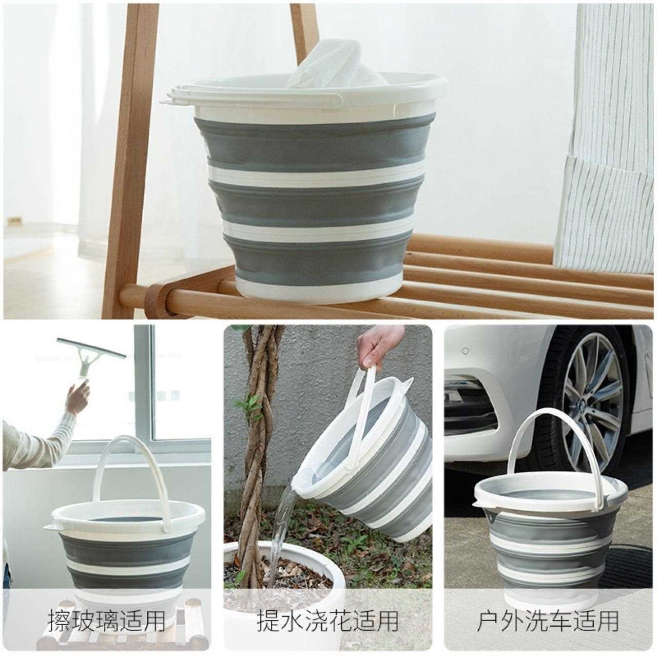 新款直销折叠桶沙滩桶钓鱼桶便携桶多功能水桶手提水桶伸缩折叠桶