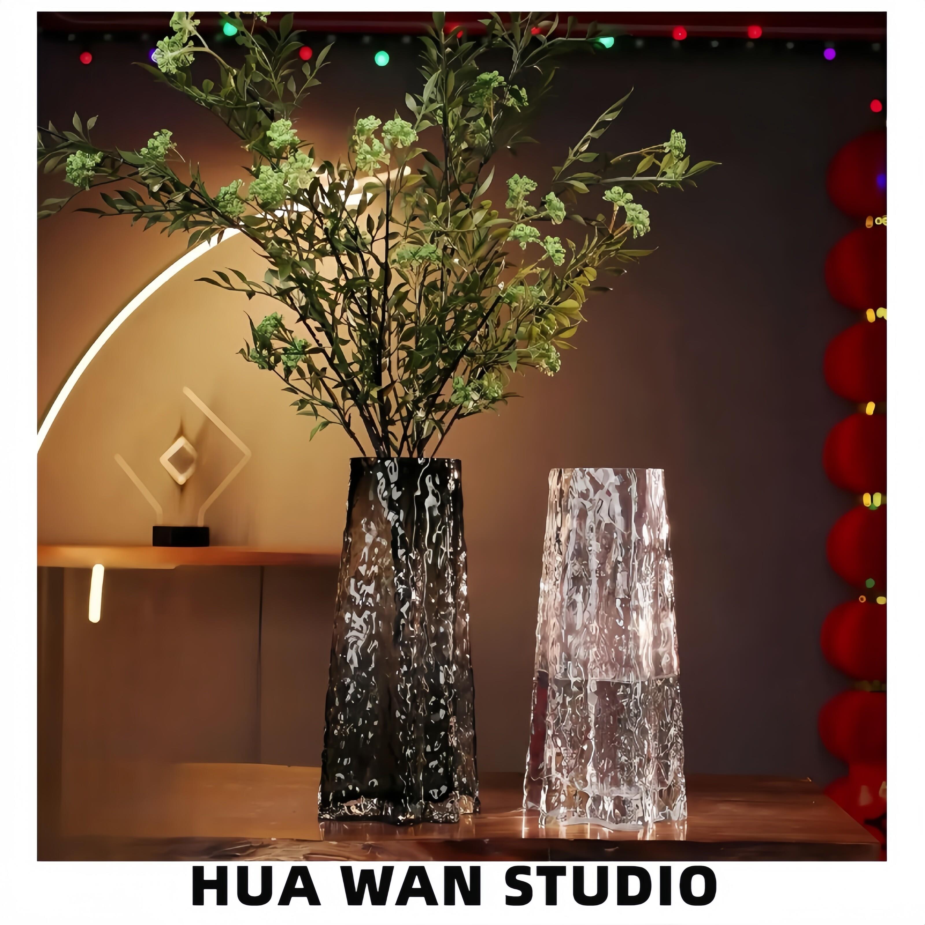 海星 | 原色料加厚水晶玻璃花瓶玫瑰百合鲜切花餐桌客厅摆件
