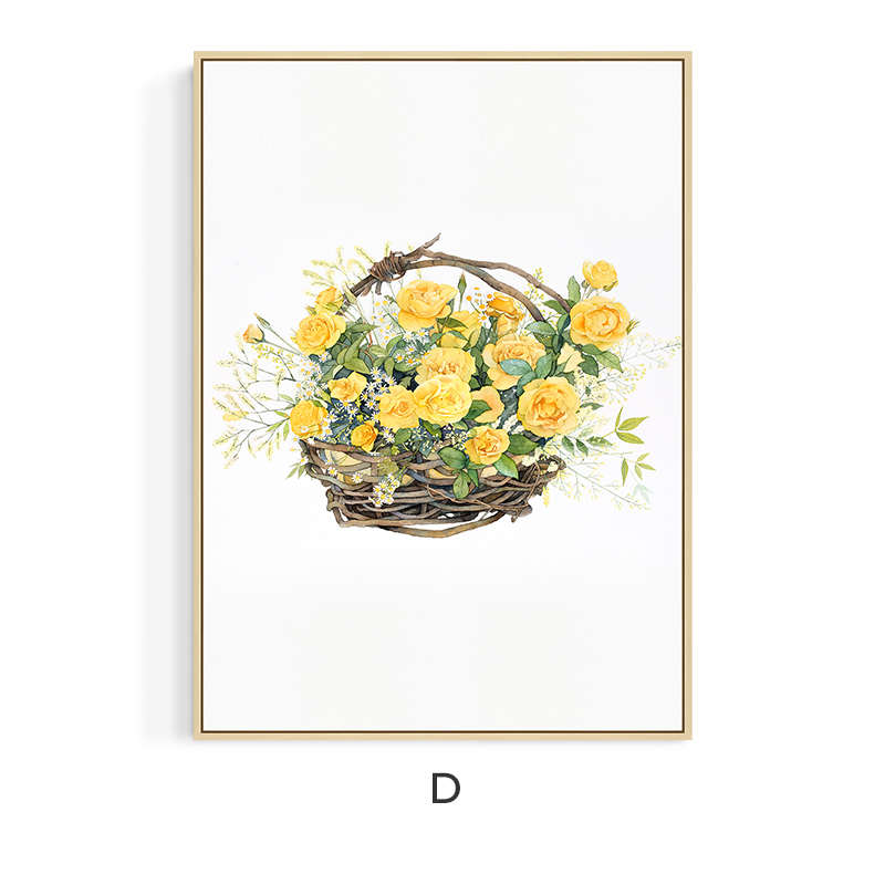 卧室北欧清新绿挂画墙壁背景画墙客厅花卉装饰画蛙奶油植风沙发图片