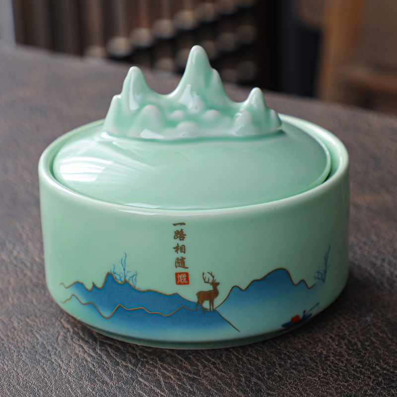 盖墨碗批发陶瓷墨池火锅文房四宝