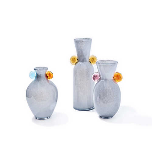 北欧创意手工双耳渐变直筒花瓶高级感餐桌电视柜软装中古摆件装饰