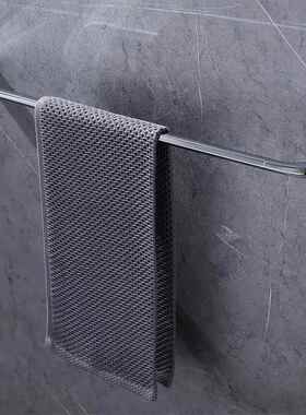 用浴室巾架打铬色黑色卫生间五金挂件置物家架单杆毛孔巾85599毛