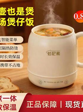 伯尼熊多功能智能电炖杯智控调温小型养生壶焖饭炖煮电热杯全自动