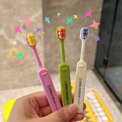 DoraADream 朵拉的梦 3支装儿童牙刷 3到8专用软牙刷
