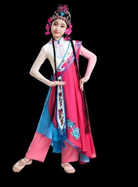 高档粉墨花旦演出服儿小京剧戏服梨花赤童伶舞蹈服心有翎颂兮俏表
