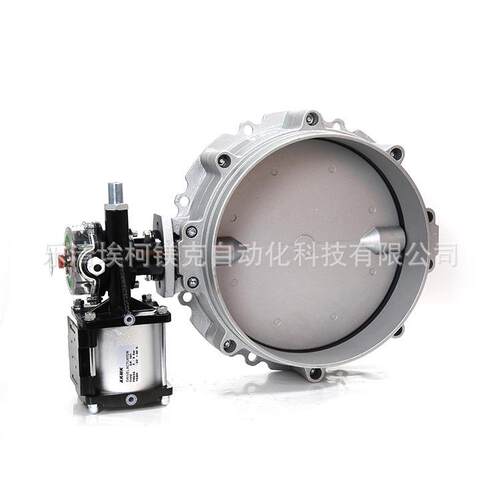筒仓放料气动蝶阀 气动单法兰蝶阀V1FS300LN搅拌站专用粉体蝶阀