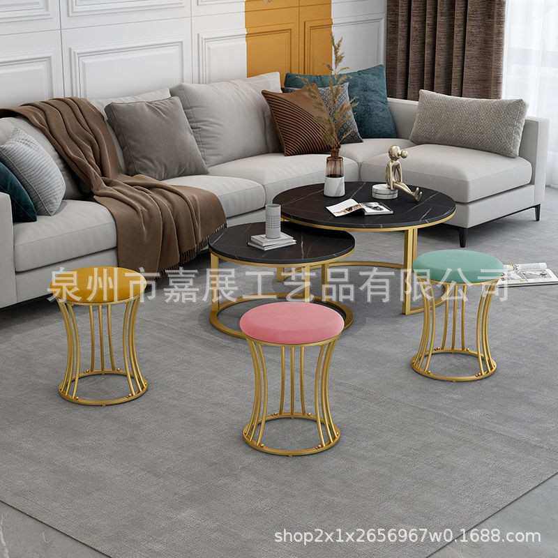 简约家用房间小凳子客厅宿舍出租屋洽谈圆凳卧室阳台办公会休闲凳