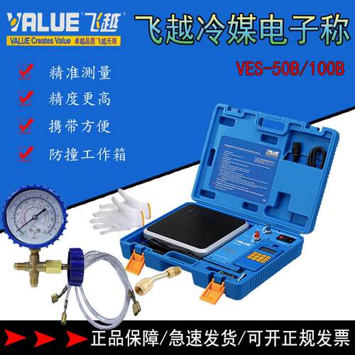 飞越VES-50A/50B/100A/100B雪种定量加液称冷媒电子秤加氟电子秤