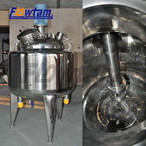 不锈钢卫生级100L双层立式均质高剪切乳化罐调配乳化罐厂家