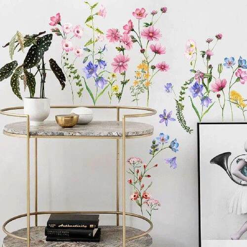 Eye catching Peony Flower Wall Art Stickers for Home