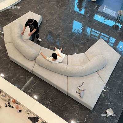 纳雷意式岩石布艺沙发极简网红模块大户型别墅双面坐组合源头