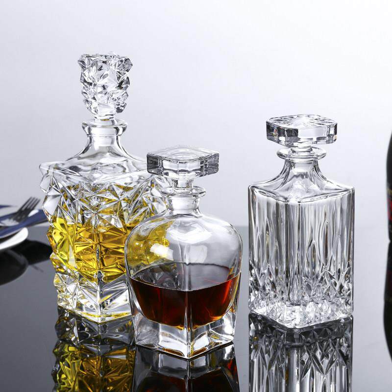 捷克密封带盖醒酒器红酒洋酒瓶创意家用欧式水晶玻璃酒壶酒具酒樽