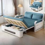 折叠沙发床储物两用科技布床小户型阳台多功能床伸缩床新款 布艺床