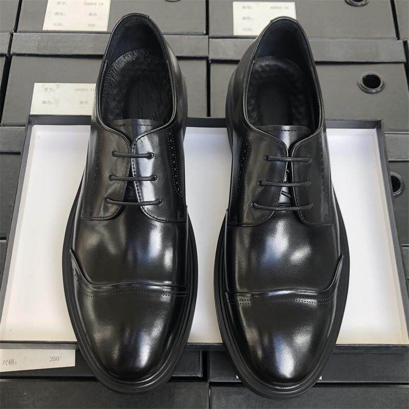 高端正品新款皮鞋男商务真皮透气休闲男士西装工作鞋新郎结婚男鞋