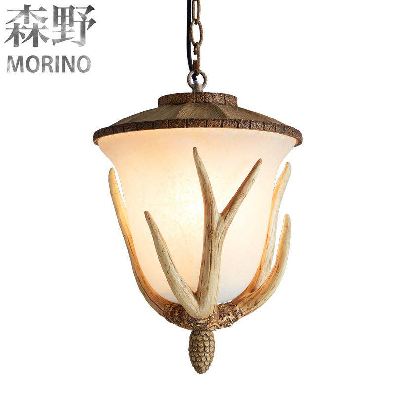 森野照明美式乡村鹿角灯餐厅客厅入户阳台过道咖啡厅创意鹿角吊灯