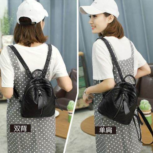 潮牌韩版韩国真皮双肩书包包女新款大容量学生背包单肩包手提包,箱包皮具/热销女包/男包,双肩背包,淘宝优惠券,粉丝福利购,淘宝优惠卷