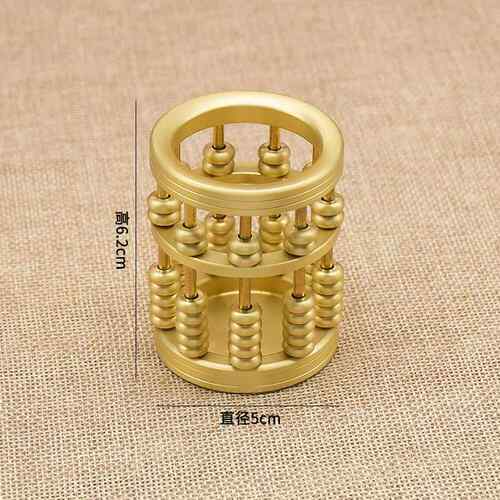 正品铜算盘笔筒家用室内文公房四宝办用品创意笔筒摆铜件桌饰面装