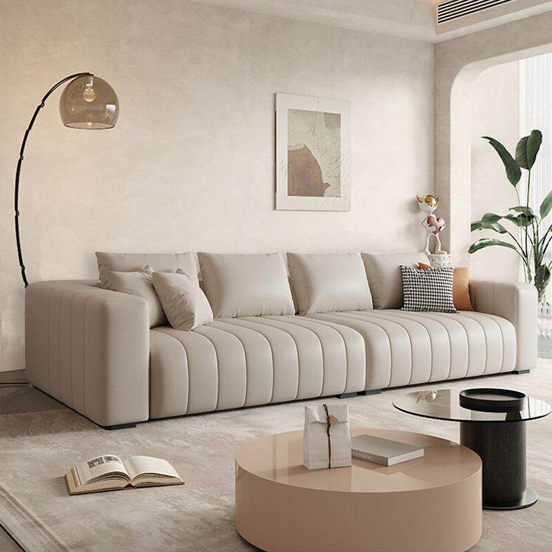 奶油风沙发现代简约客厅小户型多人位直排沙发钢琴科技布布艺沙发