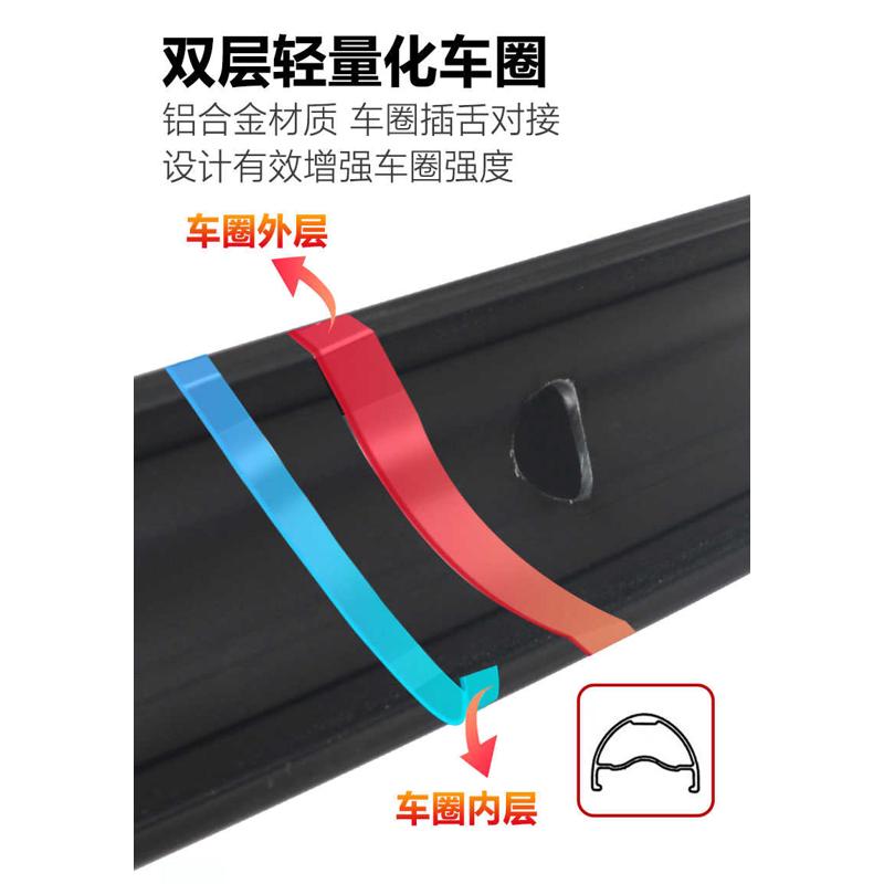 TIRALPRO五培林144响700C公路自行车越野轮组全地形碟刹砾石车轮