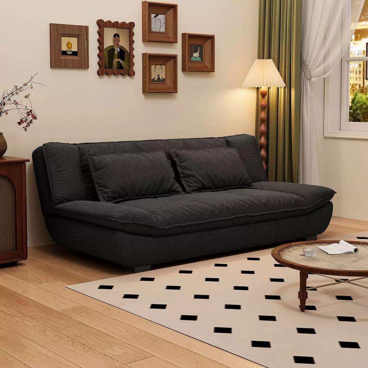 帆船布艺沙发床一体折叠两用2026新款现代简约客厅小户型懒人沙发