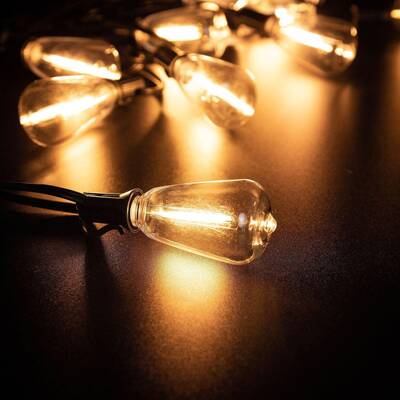 跨境货源ST38太阳能灯串IP44装饰灯户外防水露营灯LED泡壳灯