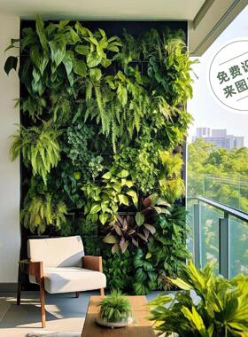 彷真草坪彷真绿色植物物墙阳台塑料装饰背景户外绿化人造墙彷生假