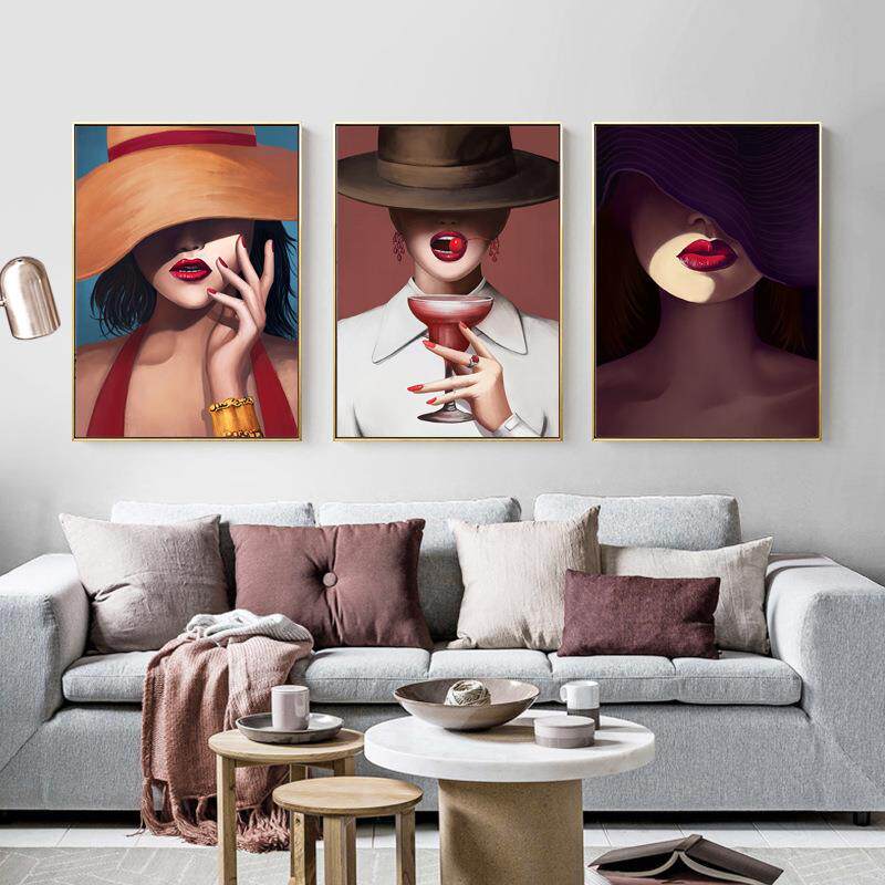 现代简约玄关客厅装饰画人物美女蝴蝶墙壁画酒店组合挂画