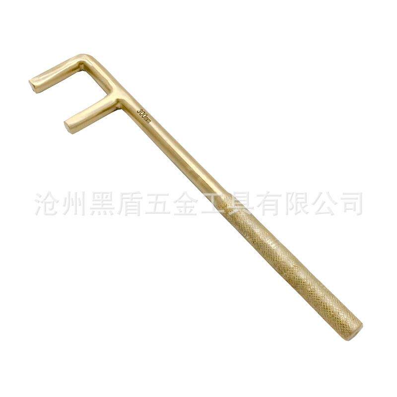 防爆工具防爆防滑F扳手圆头轧花炳F型扳手防磁F型阀门扳手铜F扳手