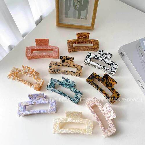 Duowei Jewelry 13cm Oversized Square Grab Clip Hair Grab Pon