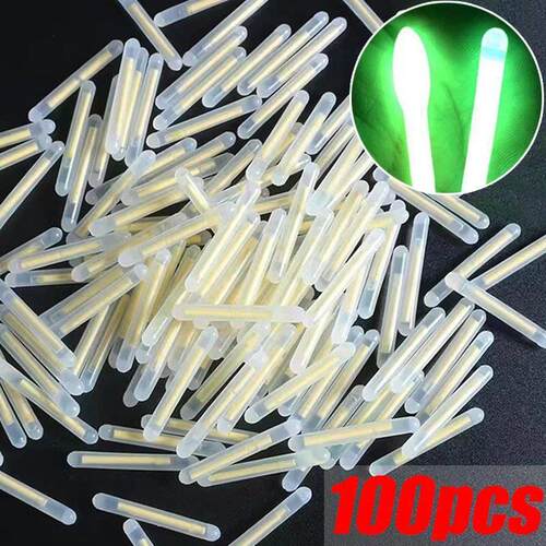 50/100PCS Fireflies Fluorescent Lightstick Light Fishing Flo