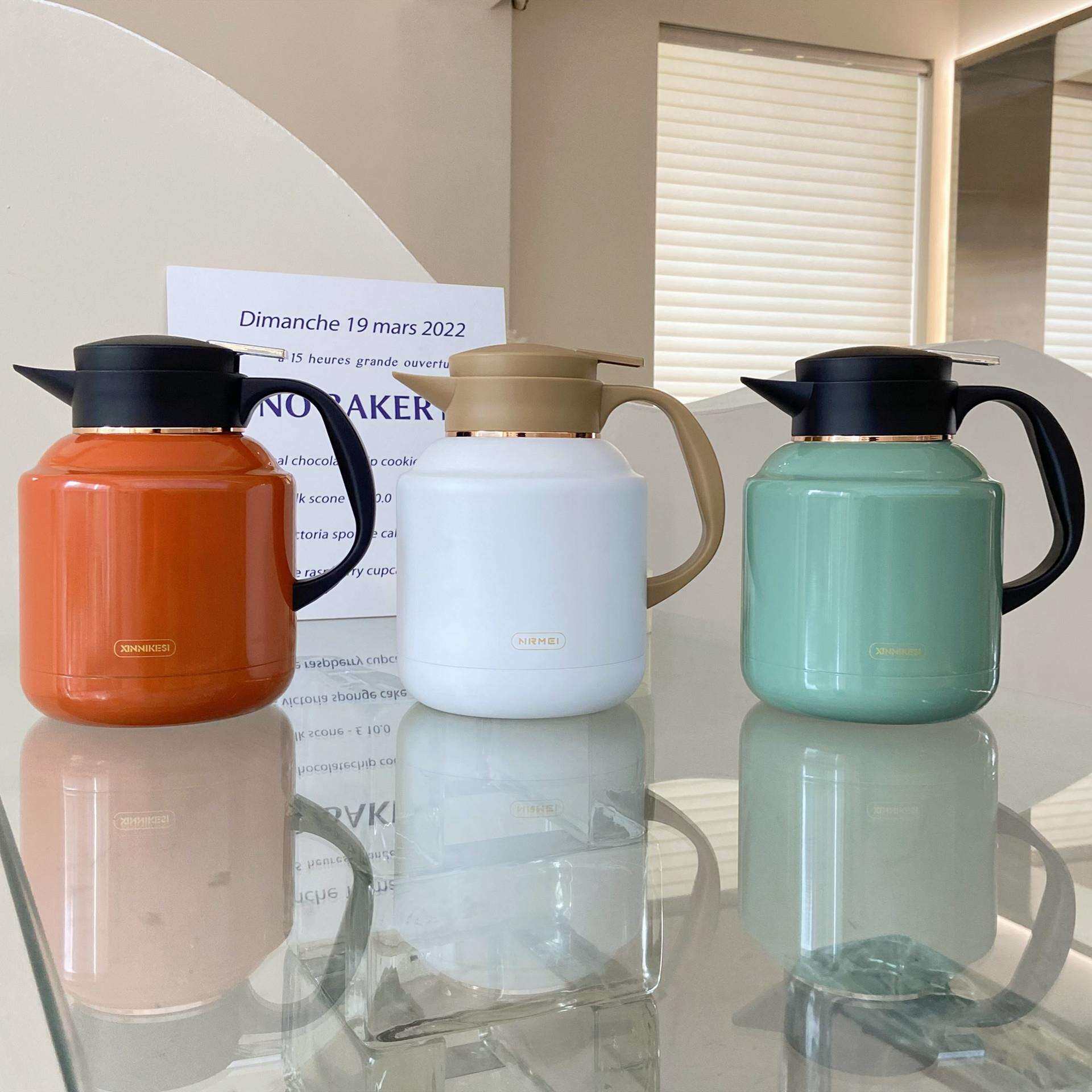 316不锈钢内胆焖茶壶大容量保温水壶泡茶带过滤网茶仓家用咖啡壶