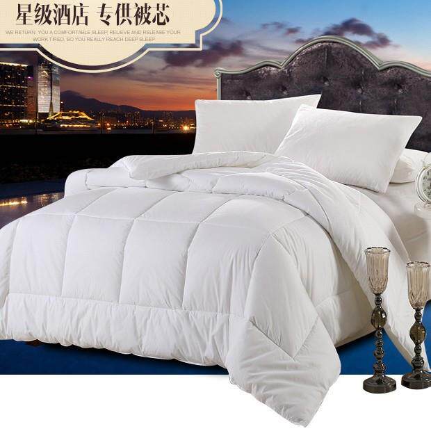 宾上馆天棉被全棉羽丝芯仿白鹅绒民冬宿星级酒店床用品羽丝绒被子