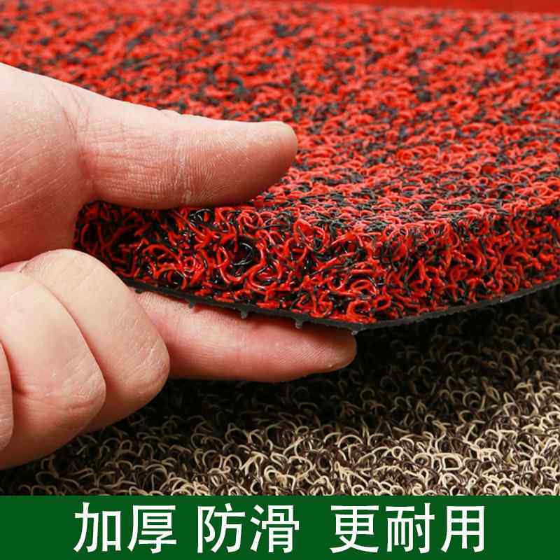 进门地垫丝圈脚垫钉底加厚家用入户门门垫可裁剪室外pvc防滑垫子
