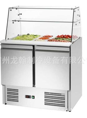 欧式小型披萨柜台式不锈钢沙拉台冷藏台面展示冰柜