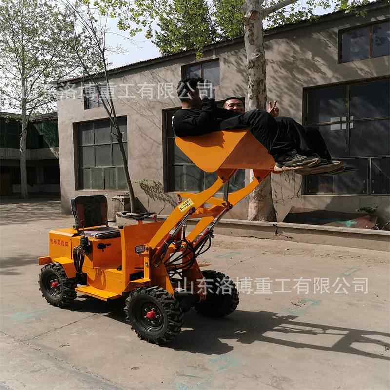 装载小型矿用电动园机农用养殖清粪小铲车林树木抓木抓JJG草机