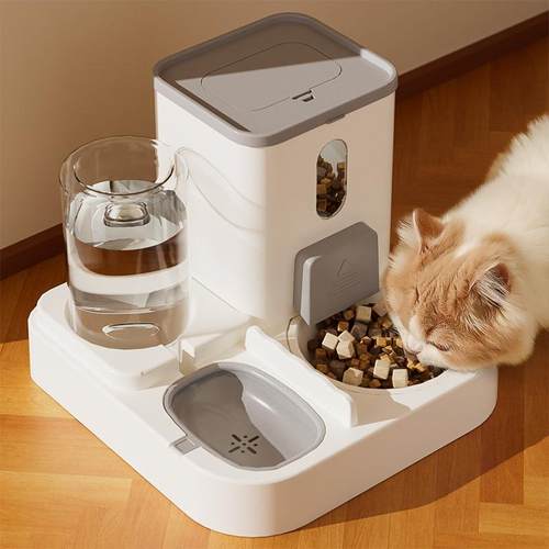 新款自动猫咪喂食喂水器狗碗猫盆二合一饮水机猫碗宠物用品