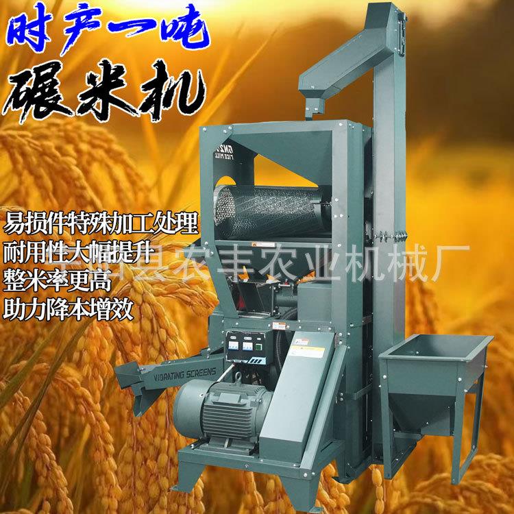 提升上料碾米机水稻去壳去石除杂稻谷碾米机一吨水稻脱皮打米机