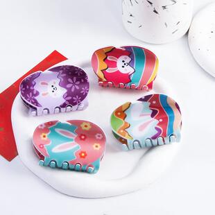 pvc8公分热卖 小抓夹女高级感2026新款 复活节兔子鸡蛋卡通3月新品