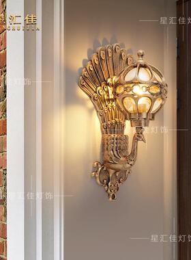 壁灯院花子户外防水别37112墅墙大外门口柱子阳台室庭院围墙外孔