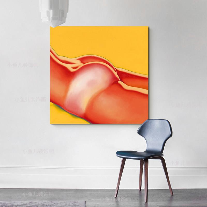 拉尔夫《晒伤背面》波普风人物装饰画玄关化妆室样板房挂画无框画