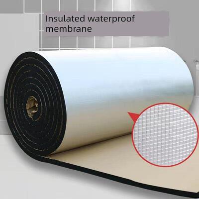 铝箔橡塑保温棉自粘阳光房屋顶隔热棉隔音棉管道防冻防晒保温板材
