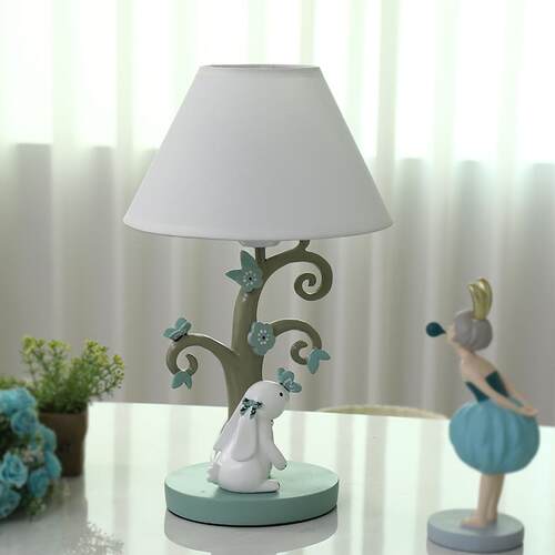 高档ins公少女室台灯卡通儿童房床头柜灯女卧孩主L房个性创意浪漫